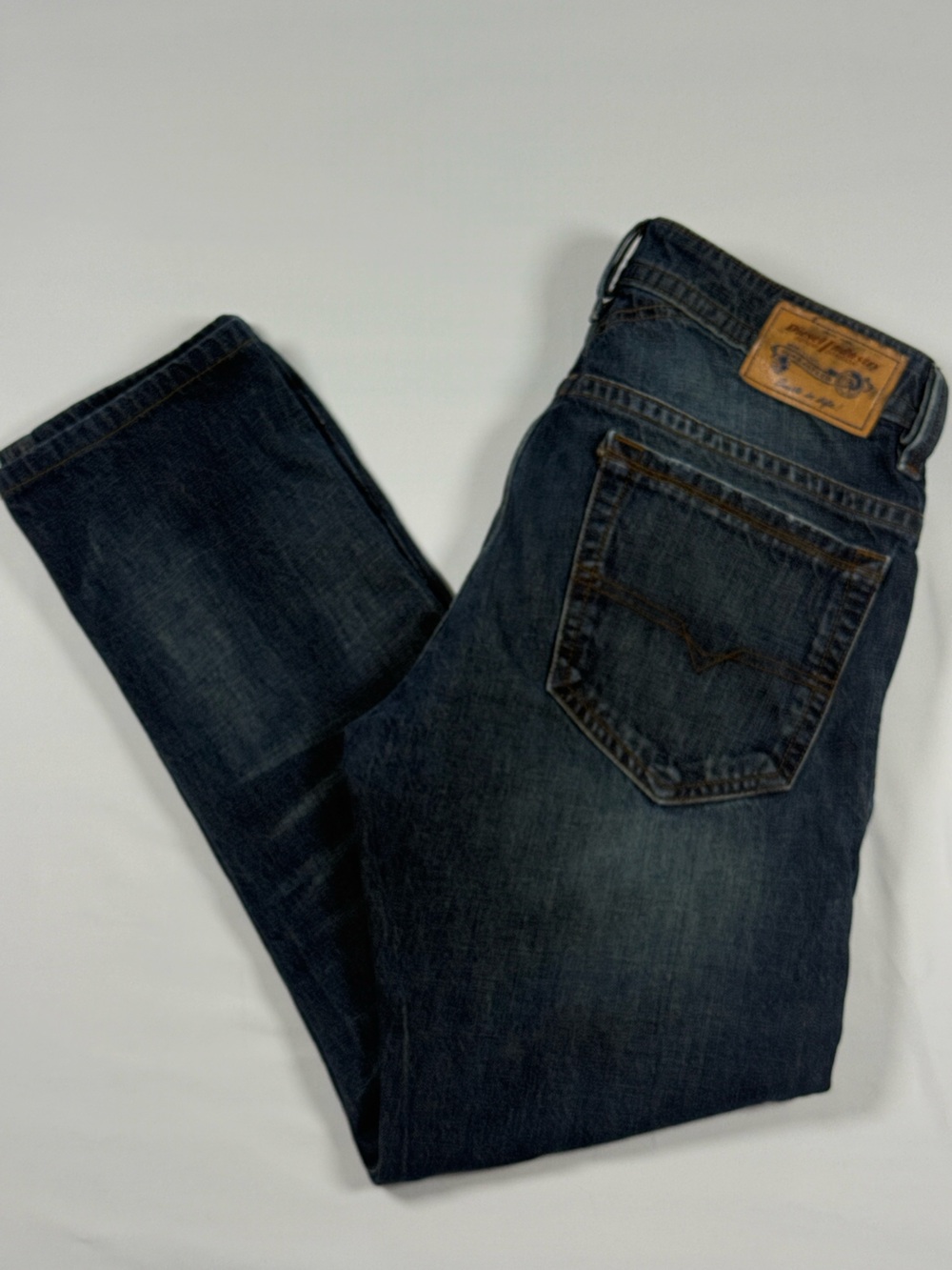 Diesel Slim Straight-Leg Dark Indigo Jeans
